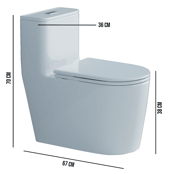 WC One Piece Joytek Demarks 2029 Descarga a Piso 30 cm 7