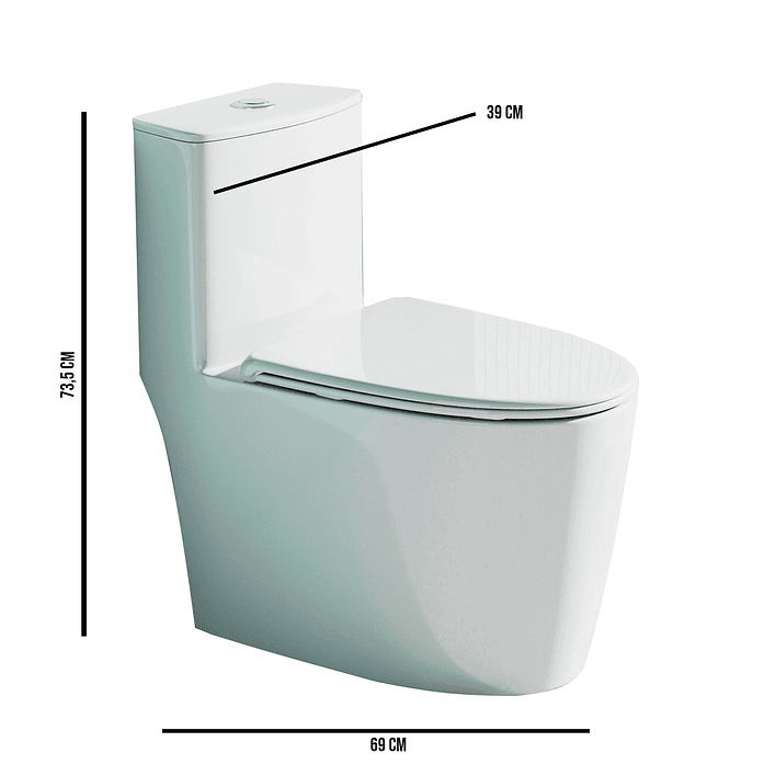 WC One Piece Joytek Demarks 2048 Descarga a Piso 30 cm 7