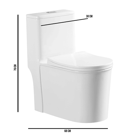 WC One Piece Joytek Demarks 2058 Descarga a Piso 30 cm 7