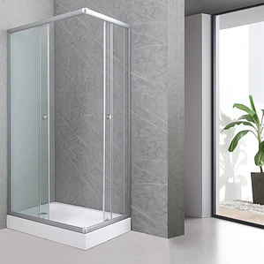 Shower Rectangular Lens Vidrios Transparentes 120x80cm (Incluye Receptáculo)