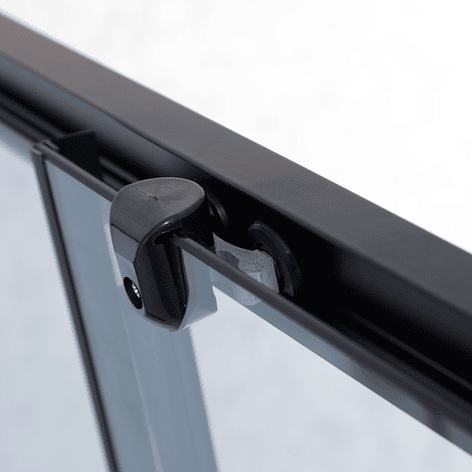 Cabina de Ducha Curva Negra B004 90x90x220 cm 6mm (Sin Techo) 5