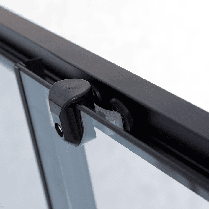 Cabina de Ducha Curva Negra B004 90x90x220 cm 6mm (Sin Techo) 5