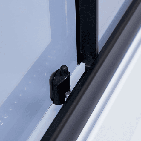 Cabina de Ducha Curva Negra B004 90x90x220 cm 6mm (Sin Techo) 8