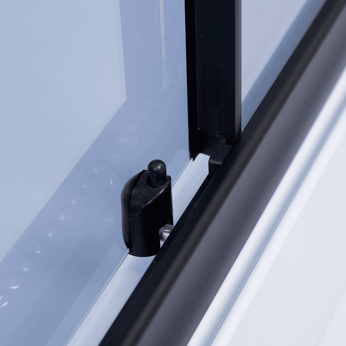 Cabina de Ducha Curva Negra B004 90x90x220 cm 6mm (Sin Techo) 8