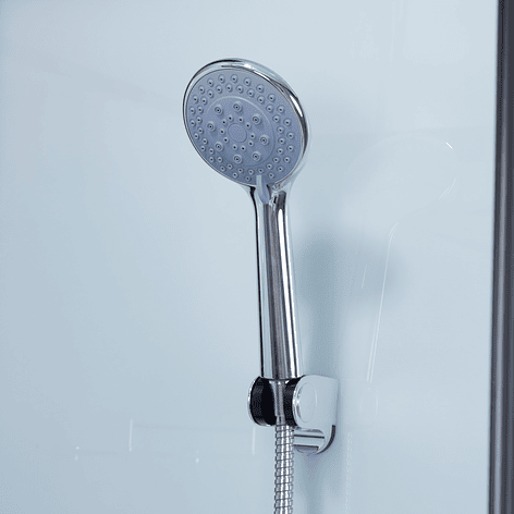 Cabina de Ducha Curva Negra B004 90x90x220 cm 6mm (Sin Techo) 9