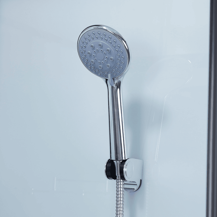 Cabina de Ducha Curva Negra B004 90x90x220 cm 6mm (Sin Techo) 9