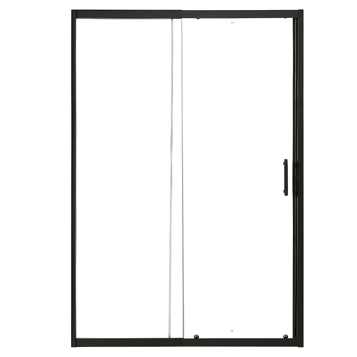 Mampara Ajustable de Ducha LENS 120-140 cm Transparente/Negro 6