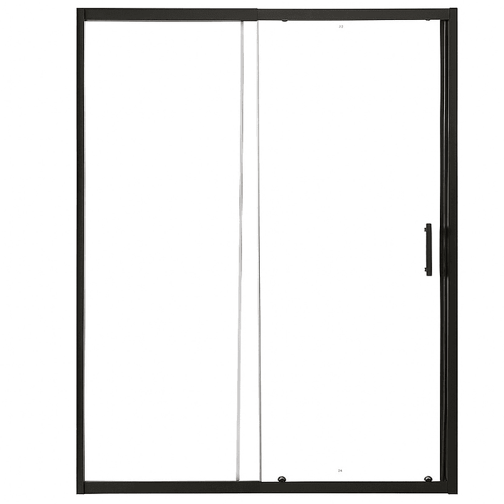 Mampara Ajustable de Ducha LENS 160-180 cm Transparente/Negro 5