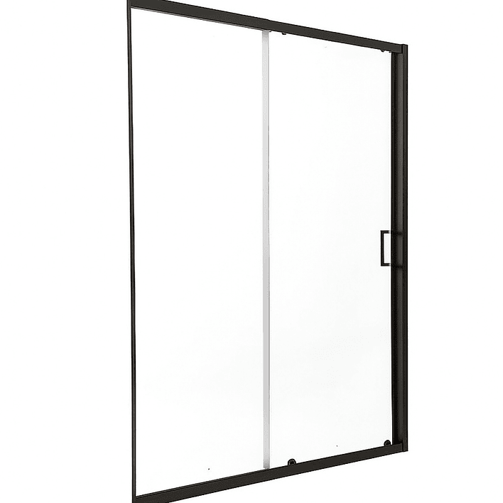 Mampara Ajustable de Ducha LENS 160-180 cm Transparente/Negro 6