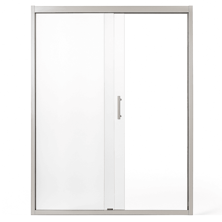 Mampara Ajustable de Ducha LENS 120-140 cm Transparente/Cromado 2