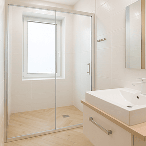 Mampara Ajustable de Ducha LENS 160-180 cm Transparente/Cromado