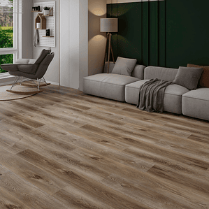 SPC PISO VINILICO 5mm 18x122 cm NOGAL / 2,20 m2 (1 Caja 10 Uni)