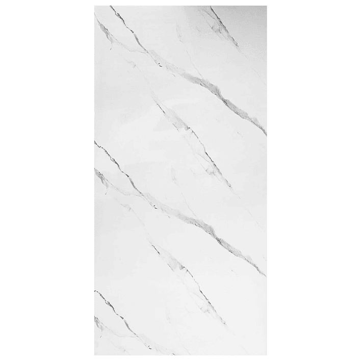 Plancha Decorativa PVC UV Blanco Mármol Carrara 244x122 cm / 2.5mm (Despachos sólo a RM) 2