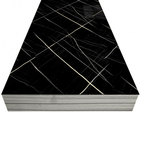 Plancha Decorativa PVC UV Negro Mármol Raize 244x122 cm / 2.5mm (Despachos sólo a RM) 1