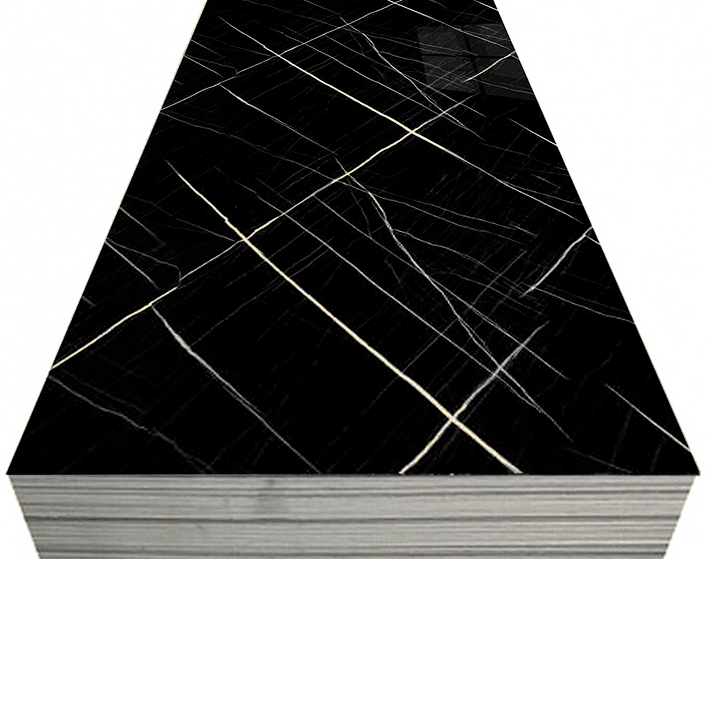 Plancha Decorativa PVC UV Negro Mármol Raize 244x122 cm / 2.5mm (Despachos sólo a RM) 1