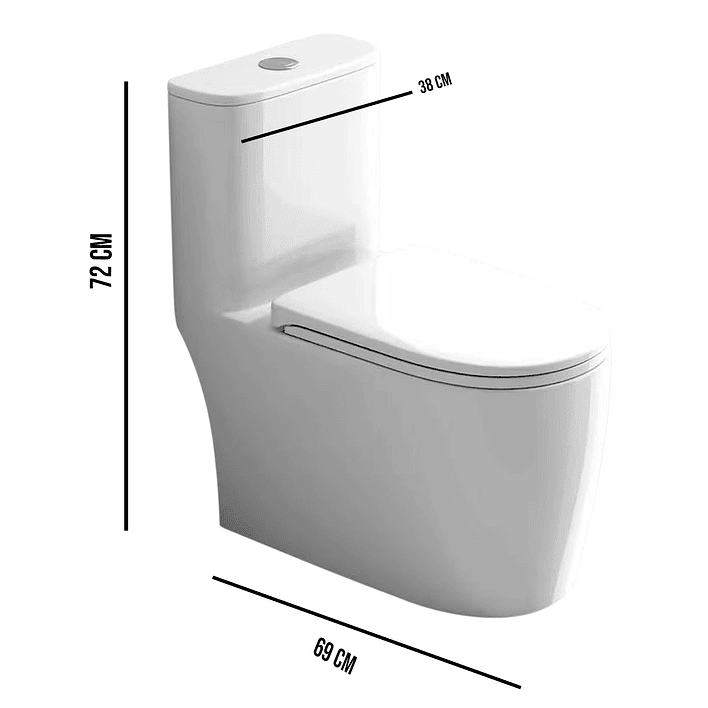 WC One Piece Joytek Demarks 2047 Descarga a Piso 30 cm 8