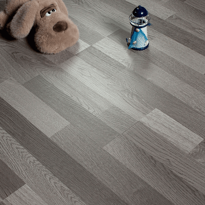 Piso Flotante Teca Gris Resistente al Agua 122x20 cm | 8 mm | 2.47 m2 (1 Caja 10 Uni) 6