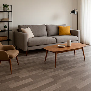 Piso Flotante Teca Gris Resistente al Agua 122x20 cm | 8 mm | 2.47 m2 (1 Caja 10 Uni)