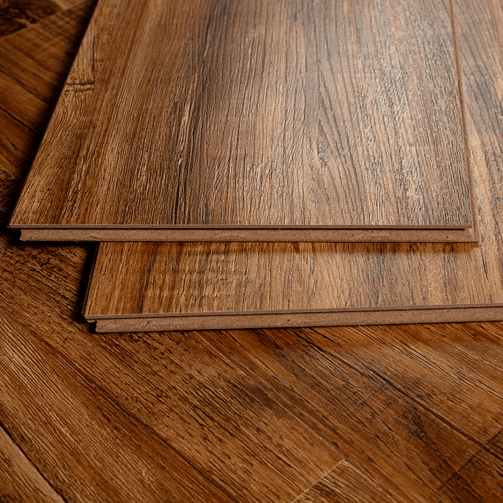 Piso Flotante Caoba Resistente al Agua 122x20 cm | 8 mm | 2.47 m2 (1 Caja 10 Uni) 6