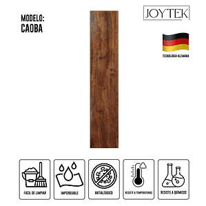 Piso Flotante Caoba Resistente al Agua 122x20 cm | 8 mm | 2.47 m2 (1 Caja 10 Uni)