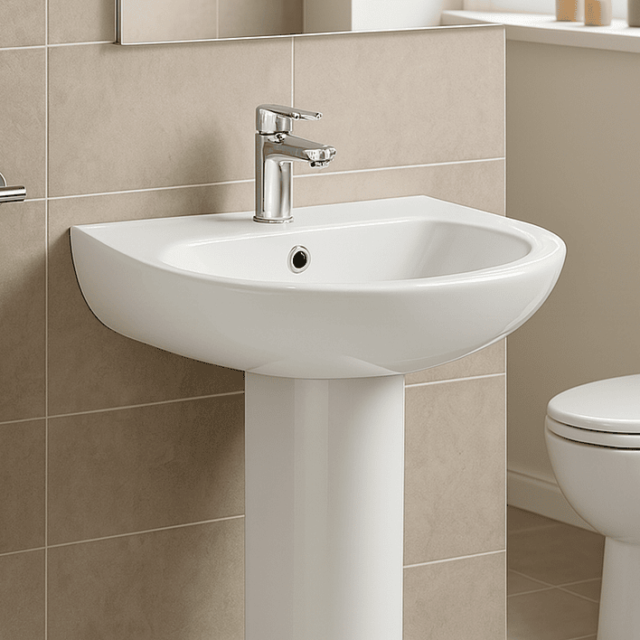 Lavamanos de Pedestal Joytek LP3004 Color Blanco | 86x52,5x43,5 cm 6