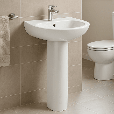 Lavamanos de Pedestal Joytek LP3004 Color Blanco | 86x52,5x43,5 cm 3