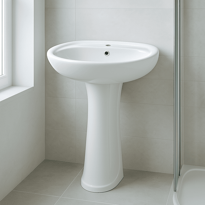 Lavamanos de Pedestal Joytek LP2005 Color Blanco | 84x49x42 cm 3