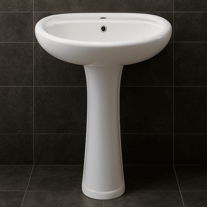 Lavamanos de Pedestal Joytek LP2005 Color Blanco | 84x49x42 cm 5