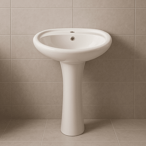Lavamanos de Pedestal Joytek LP2005 Color Blanco | 84x49x42 cm 2
