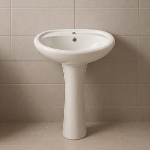 Lavamanos de Pedestal Joytek LP2005 Color Blanco | 84x49x42 cm