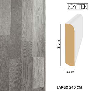 Guardapolvos MDF JOYTEK Teca Gris 240 cm - Alto 8 cm