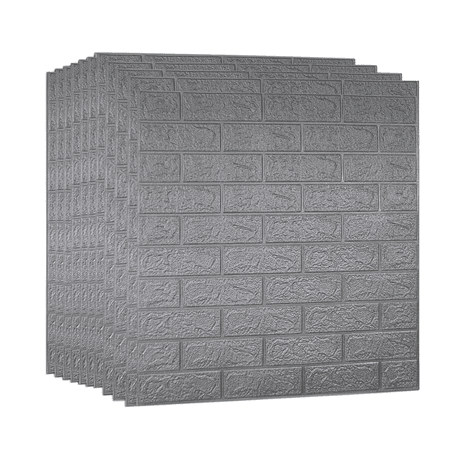 Lámina Papel Mural 3d Autoadhesivas 77x70cm Gris (1 Unidad) 2