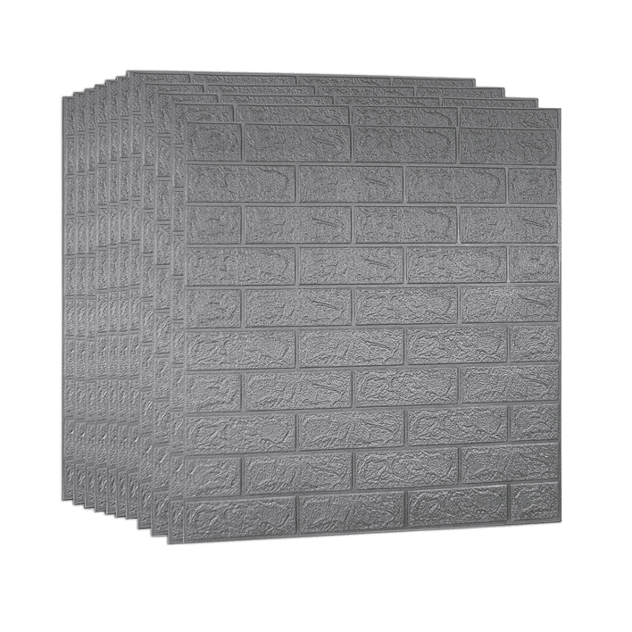 Lámina Papel Mural 3d Autoadhesivas 77x70cm Gris (1 Unidad) 2