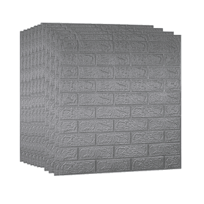 Lámina Papel Mural 3d Autoadhesivas 77x70cm Gris (1 Unidad)