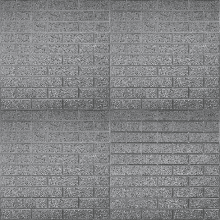 Lámina Papel Mural 3d Autoadhesivas 77x70cm Gris (1 Unidad) 5