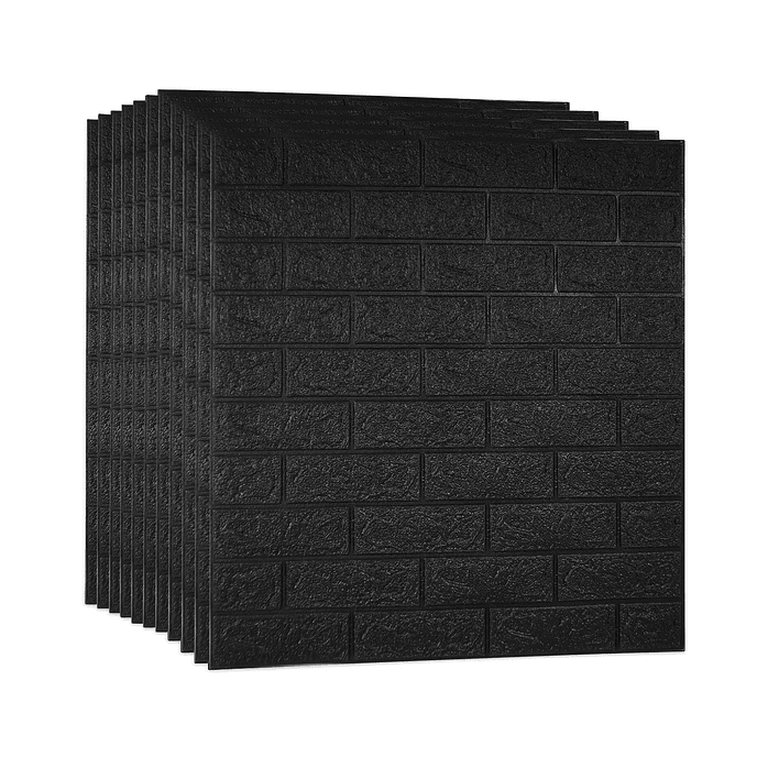 Lámina Papel Mural 3d Autoadhesivas 77x70cm Black (1 Unidad) 2