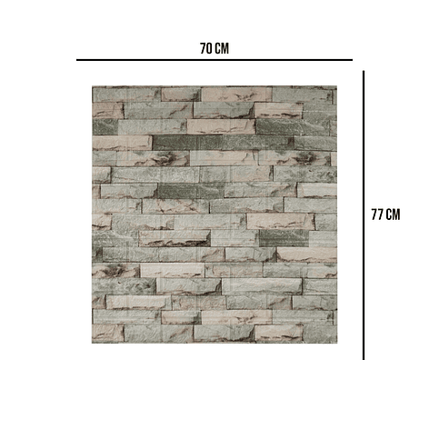 Lámina Papel Mural 3d Autoadhesivas 77x70cm Piedra Clara (1 Unidad) 5
