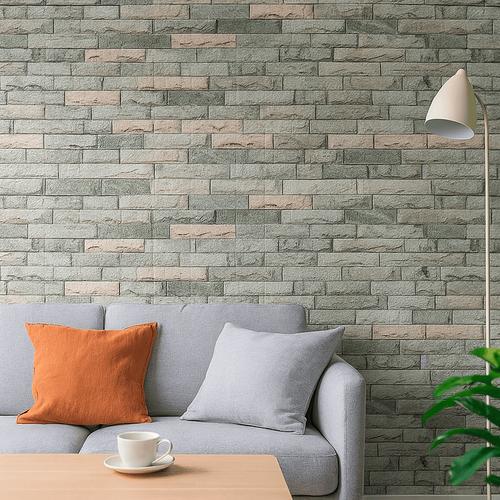 Lámina Papel Mural 3d Autoadhesivas 77x70cm Piedra Clara (1 Unidad) 4