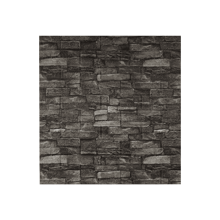 Lámina Papel Mural 3d Autoadhesivas 77x70cm Piedra Oscura (1 Unidad) 1