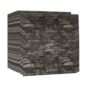 Lámina Papel Mural 3d Autoadhesivas 77x70cm Piedra Oscura (1 Unidad)
