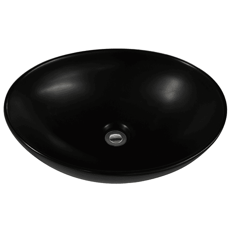 Lavamanos Ovalado Sobreponer Joytek 8020 Negro | 41,5x33x13 cm 1