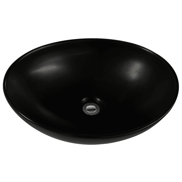 Lavamanos Ovalado Sobreponer Joytek 8020 Negro | 41,5x33x13 cm 1
