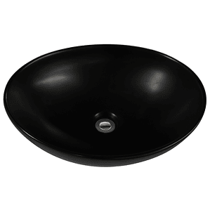 Lavamanos Ovalado Sobreponer Joytek 8020 Negro | 41,5x33x13 cm