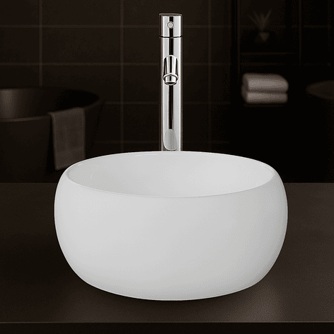 Lavamanos Redondo Sobreponer Joytek 822 Blanco | 40x16 cm 5