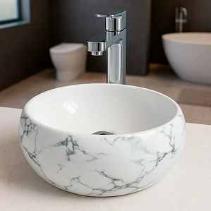 Lavamanos Redondo Sobreponer Joytek 822 Carrara | 40x16 cm