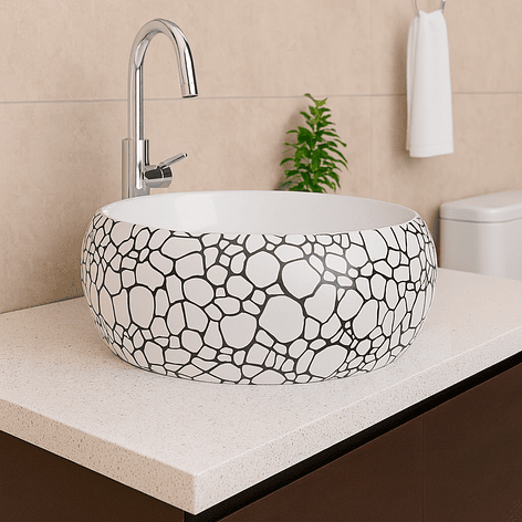 Lavamanos Redondo Sobreponer Joytek 822 Guijarros | 40x16 cm 2