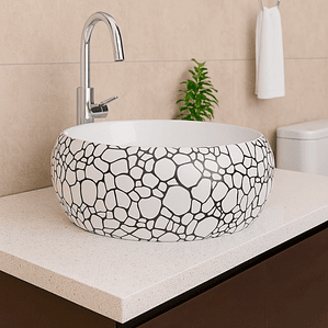 Lavamanos Redondo Sobreponer Joytek 822 Guijarros | 40x16 cm