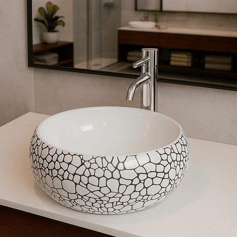 Lavamanos Redondo Sobreponer Joytek 822 Guijarros | 40x16 cm 6