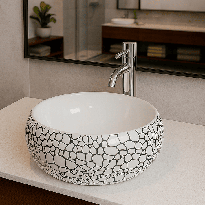 Lavamanos Redondo Sobreponer Joytek 822 Guijarros | 40x16 cm 6