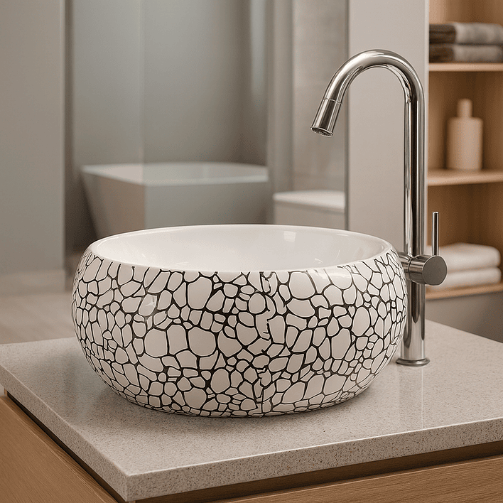 Lavamanos Redondo Sobreponer Joytek 822 Guijarros | 40x16 cm 4